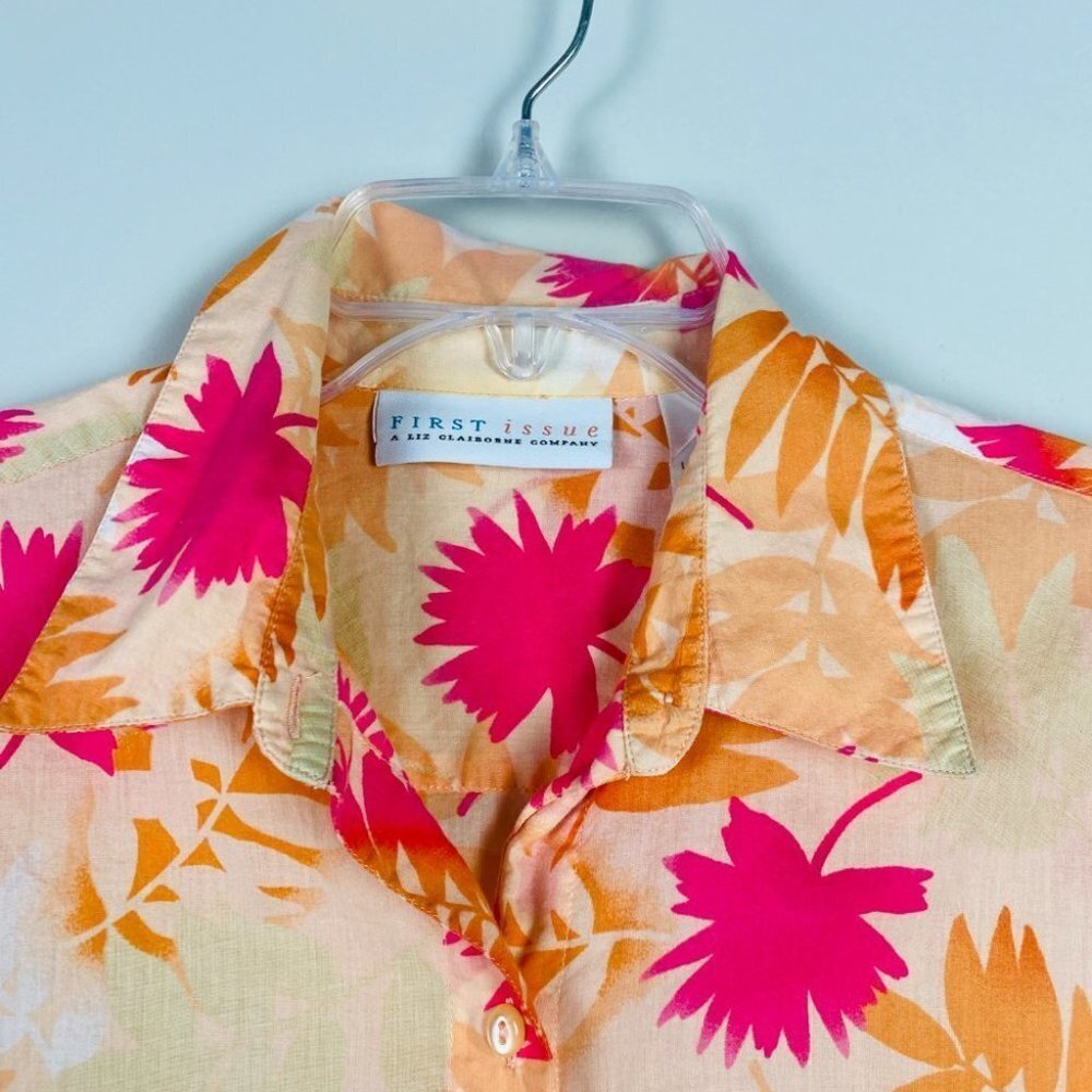 First Issue Lightweight Palm Tree Button Down Shi… - image 3
